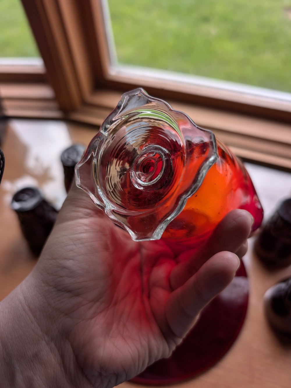 Vtg Anchor Hocking Royal Ruby Windsor Tumblers & Coronation Creamer Set - 7pc - Picture 9 of 17